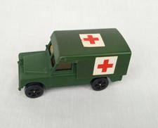 vintage Corgi Juniors Kaki Land rover Military army ambulance red cross