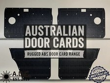 Black Abs Waterproof Door Cards Fits Nissan Gq Y60 Patrol Manual Window X4