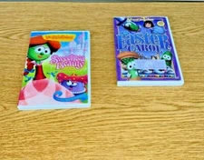 Lot of 2 Veggie Tales DVDs Easter Carol and Sweetpea Beauty