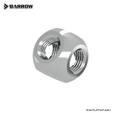 Barrow G1/4" 4 Way Ball Fitting Splitter Metalic Cube Tee TLFT4T-A01 Silver