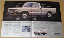 1982 Mazda B2000 Sundowner 2-Page Print Ad Truck Auto Advertisement Vintage