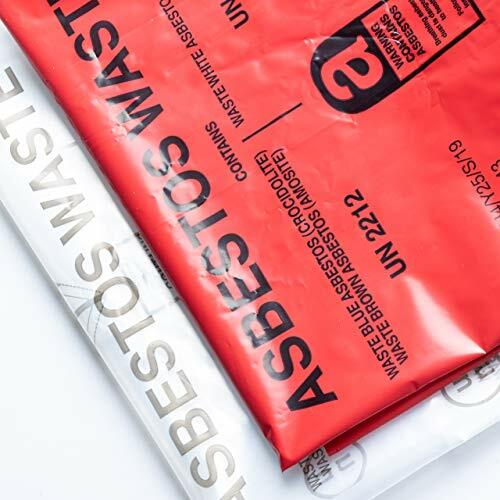 Asbestos Waste Bags Heavy Duty Large 1200mm x 900mm 10 x RED & 10 X