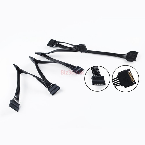 15 Pin SATA Power Extension Hard Drive Cable 1 Male to 8 Female Splitter Adapter - Picture 8 of 12
