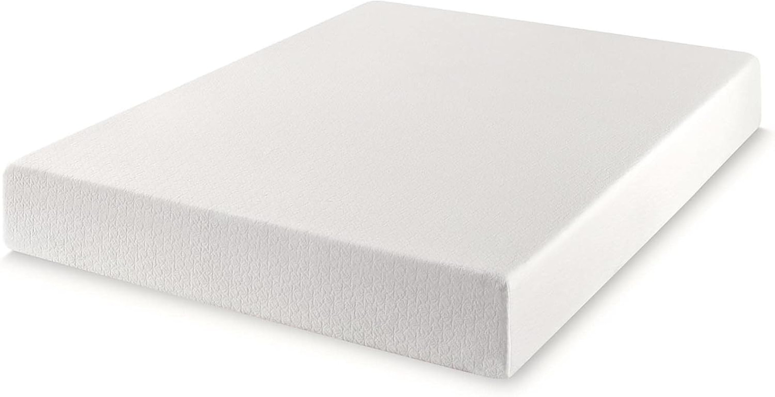 10" Green Tea Memory Foam Queen Mattress - Bed-In-A-Box, White