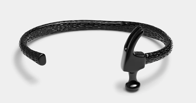 ELEGATTO XXI Bracelet with Hammer Black Open Cuff for Men | eBay