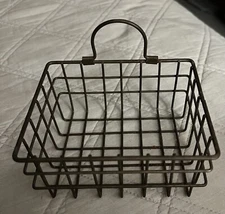 Small Rustic Hanging Metal Basket