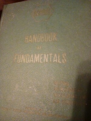 Ashrae Hand book of Fundamentals 1967 edition