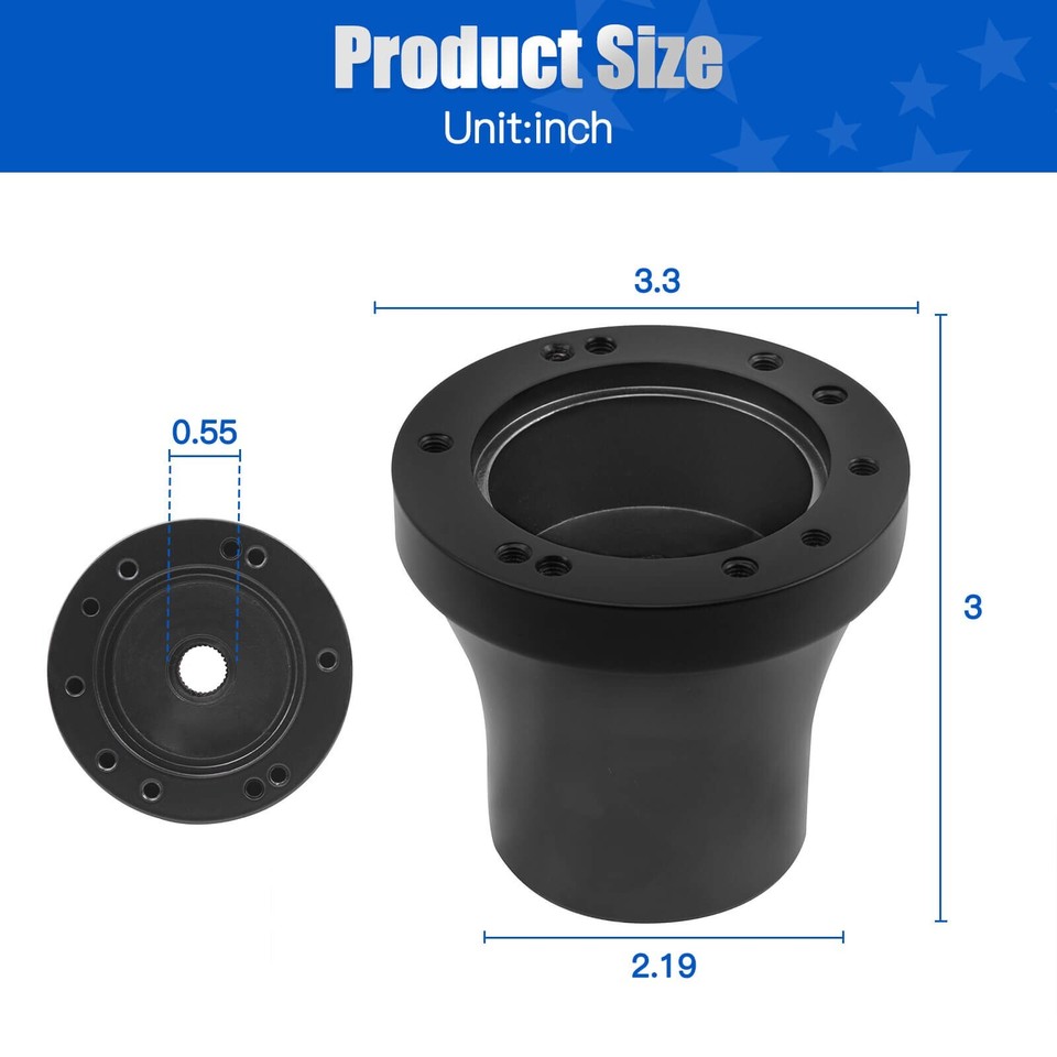 NOKINS YI Type Golf Cart Steering Wheel Adapter compatible ICON Golf