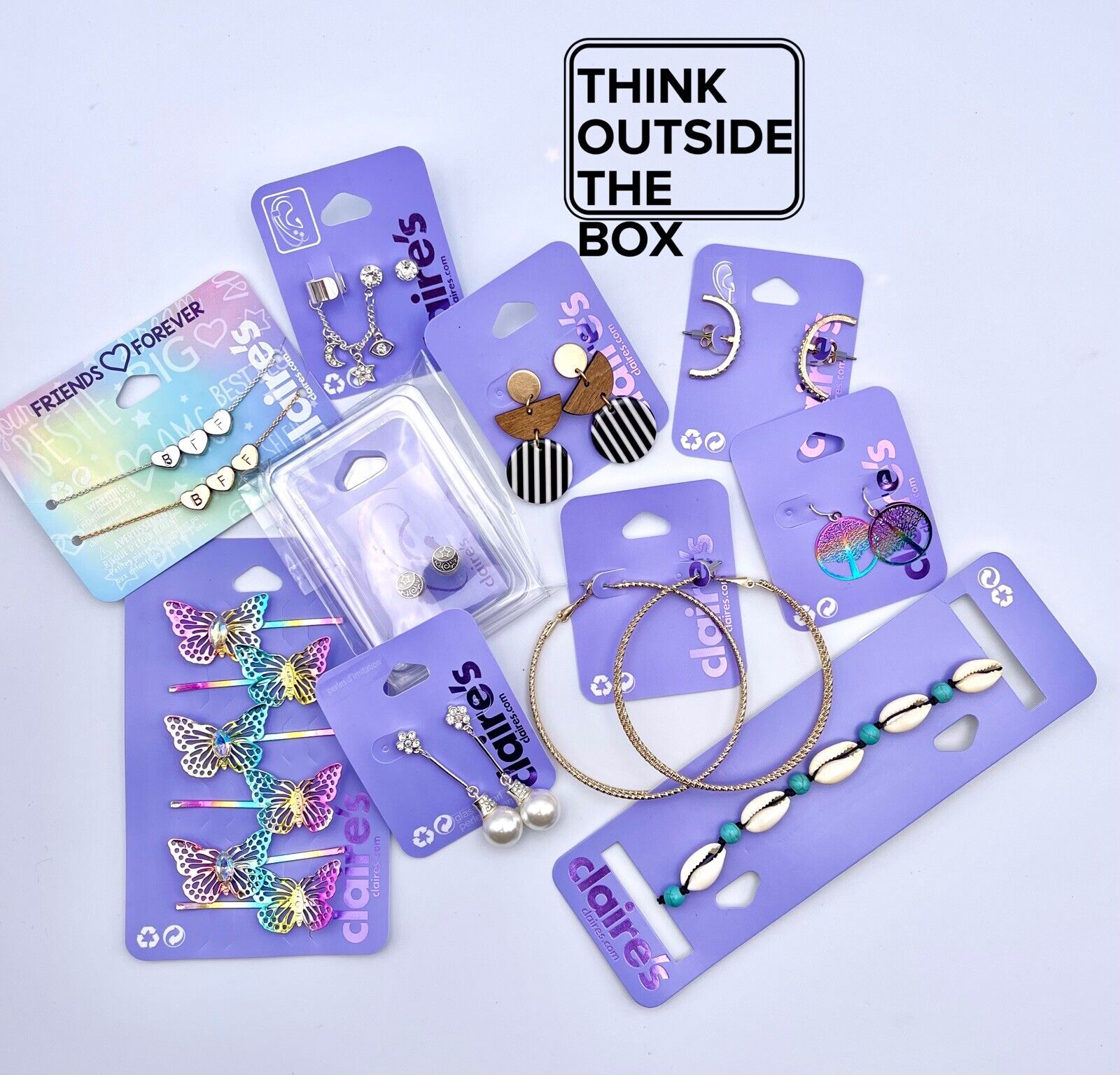 Claire's Accessories Jewellery Gift Bundle Best Friends School Earrings  Clips