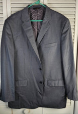 Jos A Bank Mens 48L Sport Coat Blazer Jacket 2 Button Wool Signature Gold Gray
