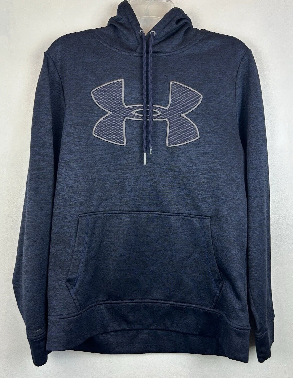 Under Armour Sweatshirt Mens S Hoodie Storm Navy Blue Logo Loose Read