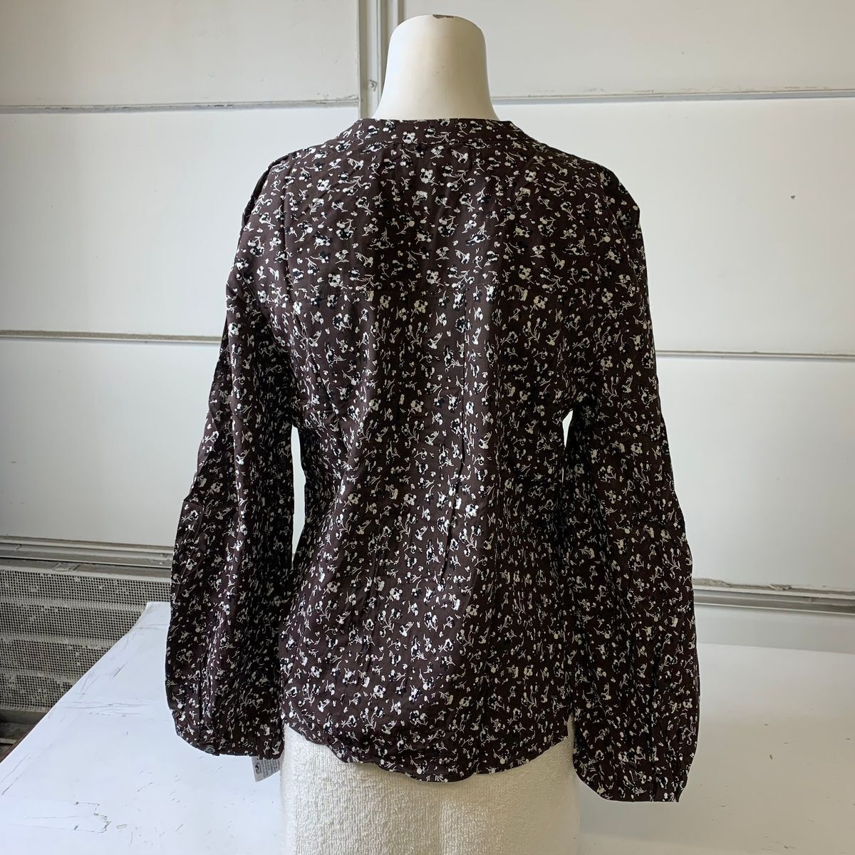 MADEWELL V-Neck Long-Sleeve Top Women's Size M Dark Carob | eBay