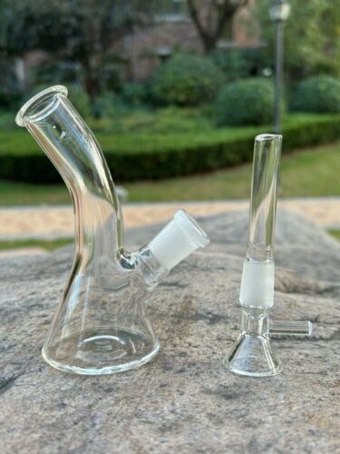 Klar 4,5 Zoll MINI Glas Bong Rauchwasser Pfeife Becher Bubbbler Perkolator Shisha - Bild 1 von 15