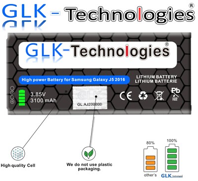 GLK Akku für Samsung Galaxy J5 2016 SM-J510FN EB-BJ510CBE 6 DuoS Batterie