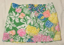 Lilly Pulitzer Girls Mini Jasmine Skort Skirt Hibiscus Stroll EUC 14