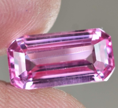 6.10 CT Natürlich Pink Kunzit Smaragd VVS Umwerfend Agl Zertifiziert Lose