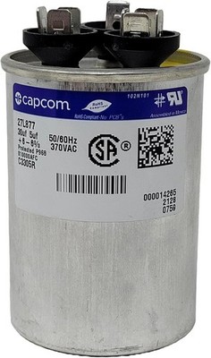 GE Genteq Replacement for Capacitor 30/5 Uf 370 Volt 97F9833, 370V, 30/5 MFD, Du