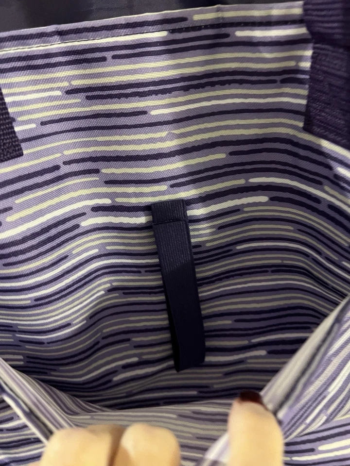 Bolso de playa térmico ceñido rápido a rayas moradas treinta y uno 20x14x8,5 Foto 4 de 4