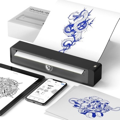 Wormhole Tattoo Stencil Printer Wireless Bluetooth 2,500mAh Battery Dark Grey 