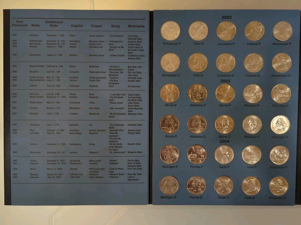 Whitman Fifty State Commemorative Quarter Folder Deluxe Edition 1999–2008 –... - Image 2 of 4