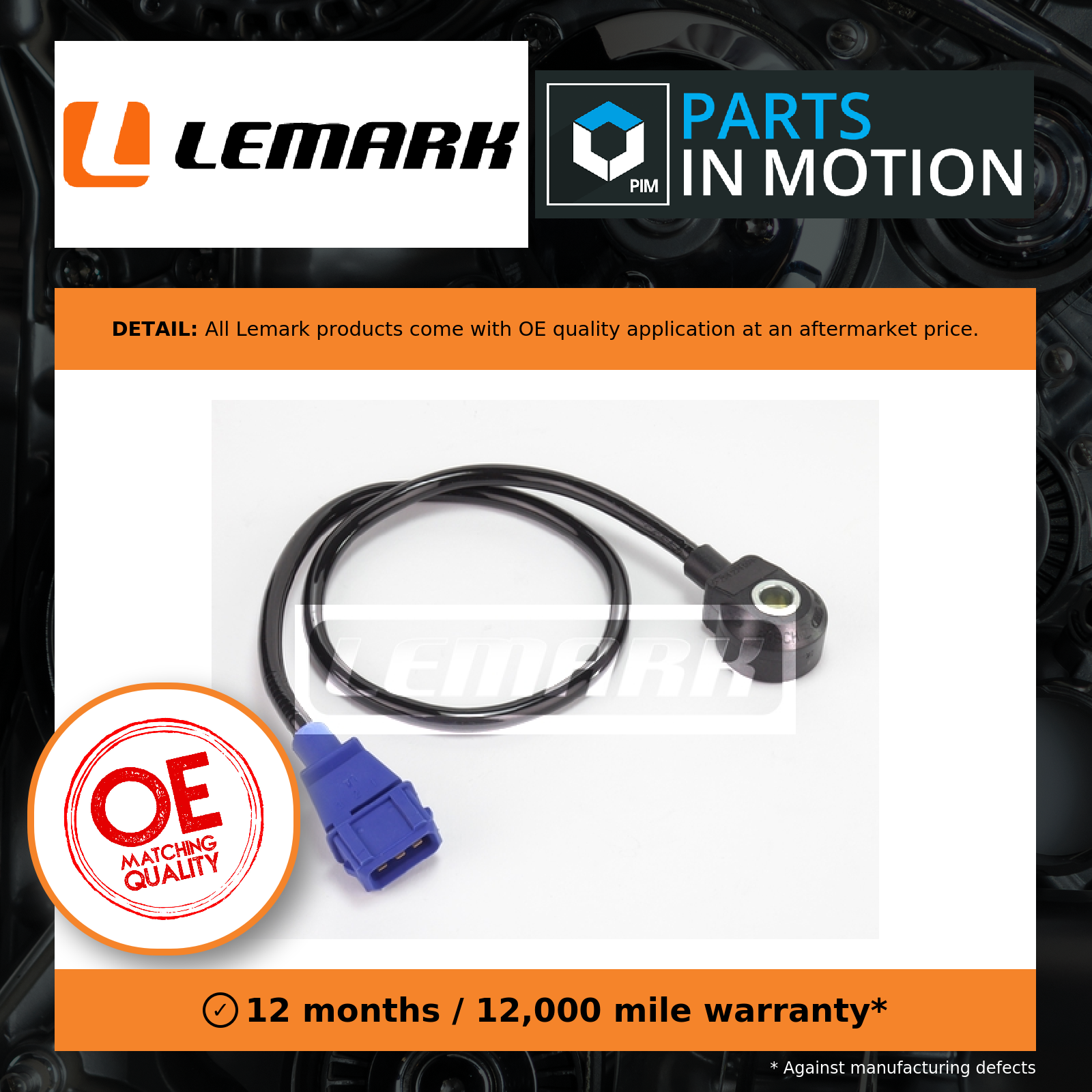 Knock Sensor fits AUDI COUPE B3 2.0 2.3 2.6 2.8 88 to 96 Lemark 054905377 New - Image 24