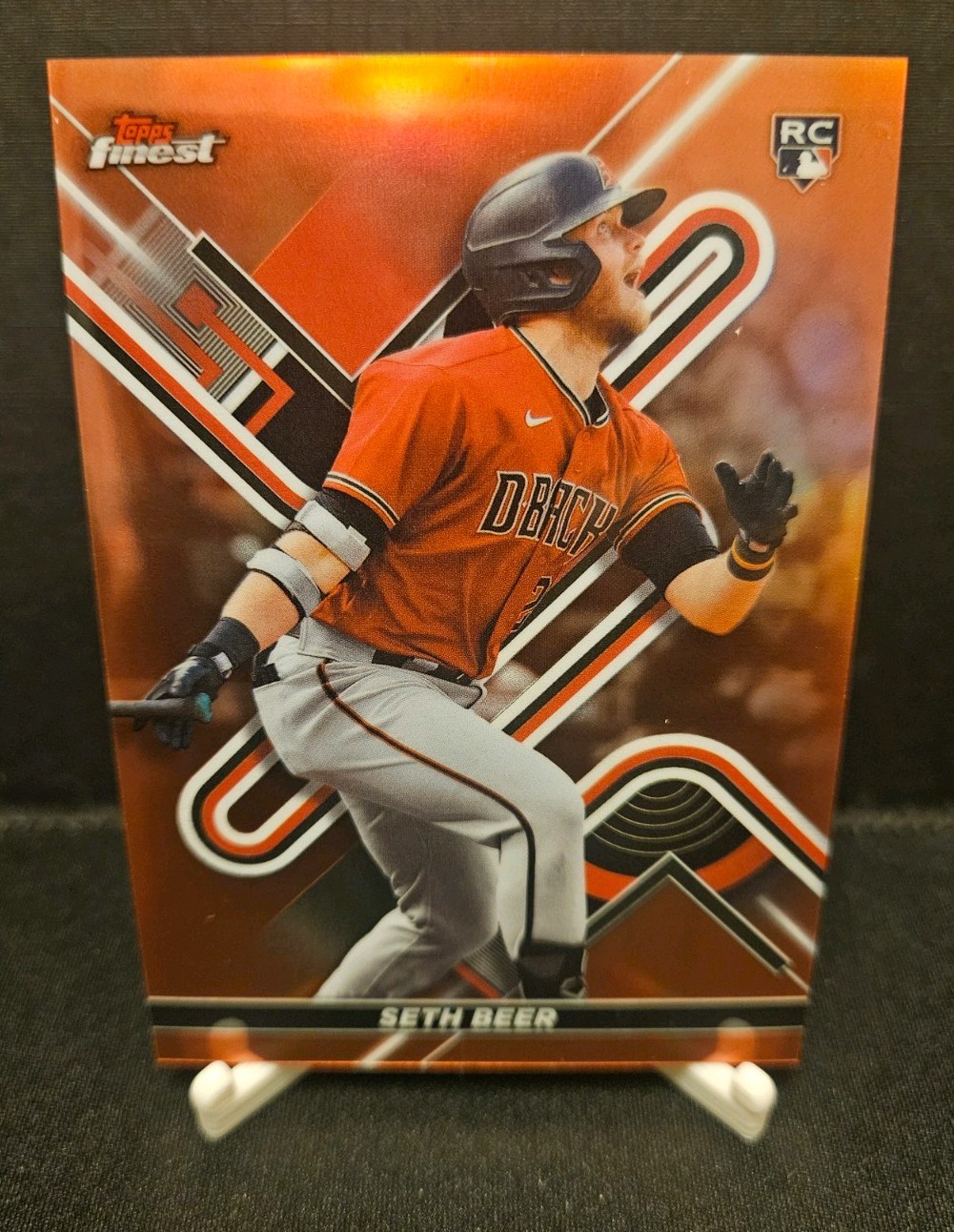 2022 Topps Finest - Seth Beer #18 Rose Gold Refractor /75 (RC)