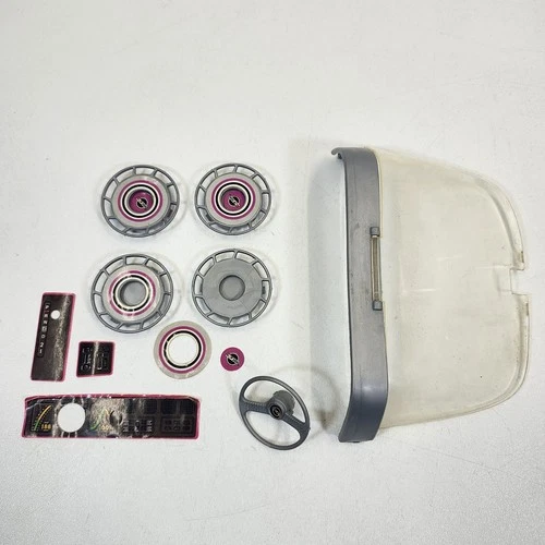 New ListingBarbie Silver Corvette 1984 Parts Lot Steering Wheel Covers Window Decals Mattel