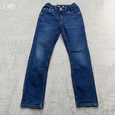 Levi's 511 Slim Fit Straight Leg Jeans Kids 8 24x29 Blue Cotton Adjustable Waist