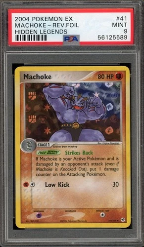 Pokemon Machoke Reverse Holo Hidden Legends 41/101 PSA 9