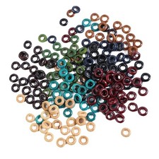 100 Set 13mm Wood Dreadlocks Beads Hair Rings Jewelry for