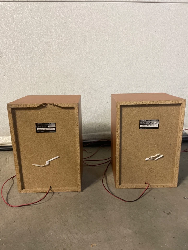 Genuine Sony SS-CEP707 Bookshelf Speakers Simulate Wood Case Set Of 2 | Tested - Image 3 of 4
