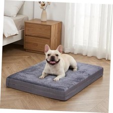 Waterproof Dog Bed for Crate, Reversible Outdoor 23"W x 17"L x 3"H Dark Grey