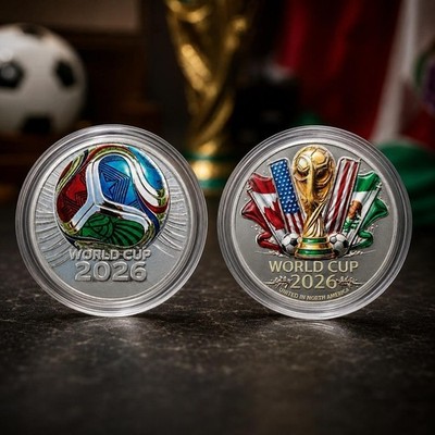 WM 2026 Erinnerungsmünze USA Mexiko Kanada Fanartikel Sammlerstück Geschenk