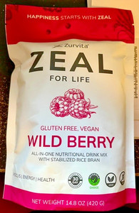 Zurvita Zeal for Life - ORIGINAL - Gluten Free VEGAN Wild Berry (14.8oz) 03/27!