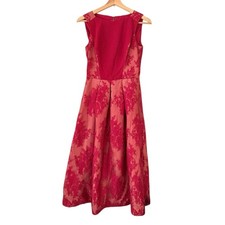 Black halo eve red formal floral lace maxi dress size 0