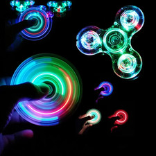 LED Light Fidget Spinner Glow in the Dark Stress Relief Finger Toy