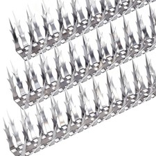 Bird Spikes, 10 FT Stainless Steel Bird Deterrent Spikes, Pigeon Spikes for Outs
