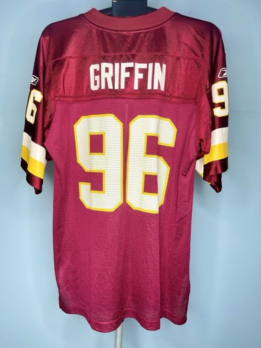 Vintage Reebok On-Field Washington Redskins #96 Griffin NFL Jersey Size M ๐ - Picture 2 of 14
