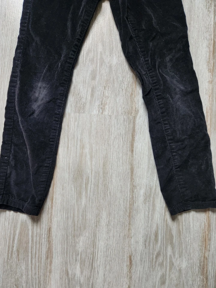 Pantalones Jumping Beans Negro Pana Pierna Recta Niños Jóvenes Talla 6 Botón Mosca Foto 4 de 4