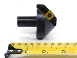 1" DIA. 90 DEGREE CHAMFER INDEXABLE END MILL 3/4 SHANK SINGLE FL SNMG432 INSERTS