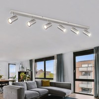 Deckenstrahler Deckenlampe Spotleuchte Verstellbar Esszimmerlampe Chrom L 115 Cm