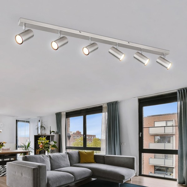 Deckenstrahler Deckenlampe Spotleuchte Verstellbar Esszimmerlampe Chrom L 115 Cm-image