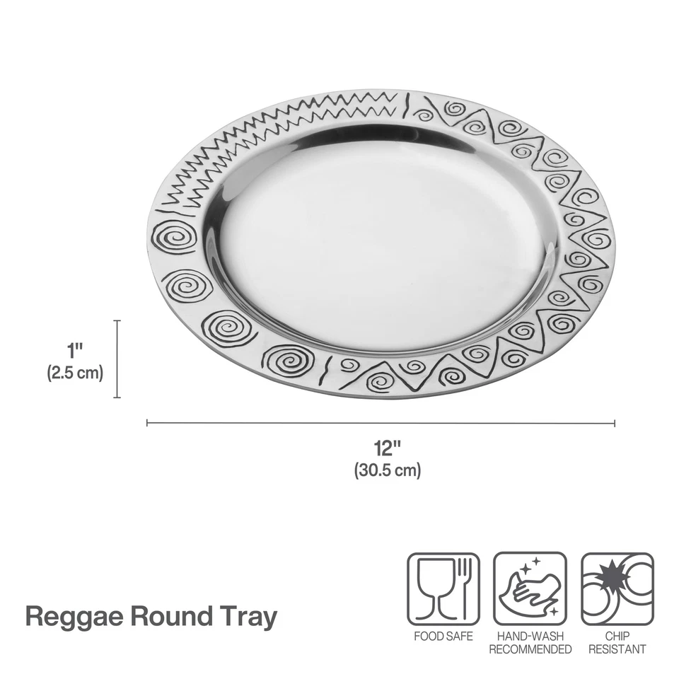 Reggae Small Round Serving Tray, 12-Inch - Image 2 of 4