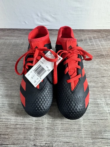 Adidas Predator 20.4 Boys Soccer Cleats Black & Red Size 1.5 NWT