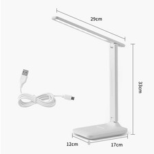 LED Desk Lamp 10W 3 Color Temperatures USB Powered Eye Caring Desk Reading Light
