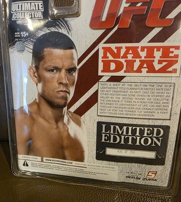 UFC superstar Nate Diaz signed ltd edition /750 Rnd 5 action