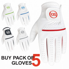 5 Pack SG Men All weather Golf Gloves leather palm patch n thumb