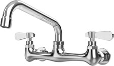 Kitchen Faucet Wall Mount Commercial Sink Faucet Kitchen Utility Laundry 8 Swiv