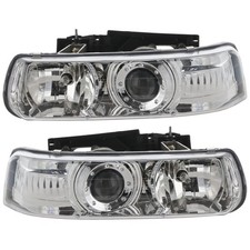 Projector Headlight Set Fits Chevrolet Silverado 1500 1999-2002 Halogen W Bulbs Projector Headlight Set Fits Chevrolet Silverado 1500 1999-2002 Halogen W Bulbs