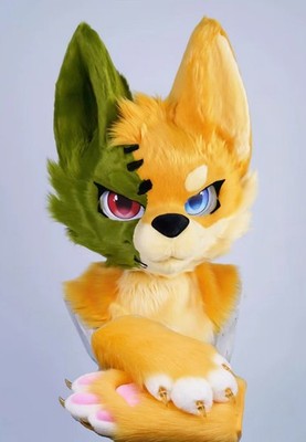 Fursuit Long Fur Husky Fox Mascot Head Party Halloween Fur Cosplay-Promotion